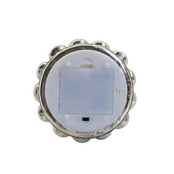 glasburg Light Up Glass Christmas Tree Figurine with Timer Battery Operated for Tabletop Mantel Christmas Decoration Silver Color Size D:4.3‘’ x 4.3'' x 9.84''H