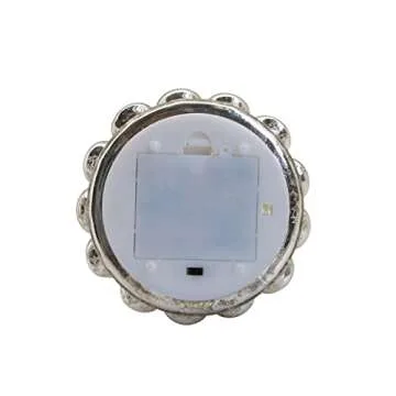 glasburg Light Up Glass Christmas Tree Figurine with Timer Battery Operated for Tabletop Mantel Christmas Decoration Silver Color Size D:4.3‘’ x 4.3'' x 9.84''H