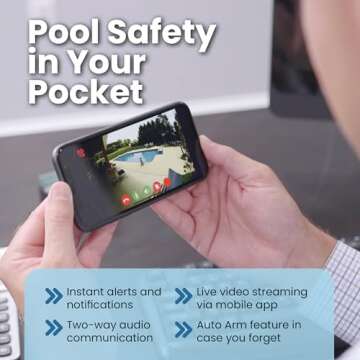SwamCam Pool Alarm Camera - AI Safety for Kids Near Water