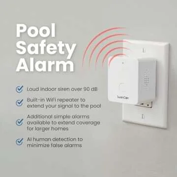 SwamCam Pool Alarm Camera - AI Safety for Kids Near Water