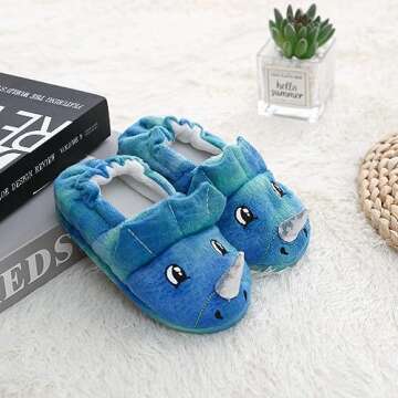 LZSYC Toddler Dinosaur Slippers - Cozy Winter Fun