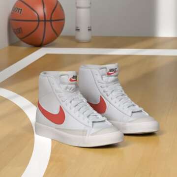 Nike Men's Basketball Shoe, White Mantra Orange Sail Team Orange, 8.5