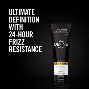 TRESemme Hair Gel, Ultra Firm Control, Frizz Control Volumizing Hair Products, Curly Hair Gel Holds in High Humidity, 2 Tubes - 9 Oz. Ea.