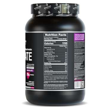 SASCHA FITNESS Hydrolyzed Whey Protein Isolate,100% Grass-Fed (2 Pound,Chocolate)