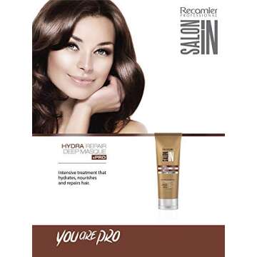 RECAMIER 34080 | Argan Oil Repairing Hair Smoothing Mask | Deep Hydrating Conditioning Treatment | Tratamientos Para el Cabello Seco y Maltratado Mascarilla Capilar 7.5 OZ