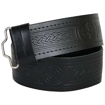 USA Kilts Men's Embossed Kilt Belt for Stylish Appearance
