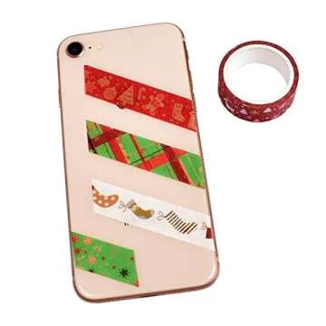 DAPUTOU 12 Rolls Christmas Washi Tape Set for Crafts