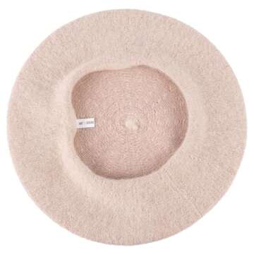 Hat To Socks Wool Blend French Beret for Men and Women in Plain Colours (Beige)