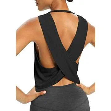 Bestisun Open Back Yoga Tank Tops for Women
