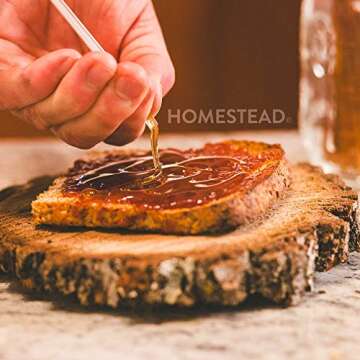 Homestead Honey Sticks for Tea (50 Count) - 100% Pure, Uncut, Unfiltered, American Honey Stick - Honeysticks Raw - Honey Stir Sticks - Honey Straw - Honeycomb Stick - Sticks of Honey for Tea