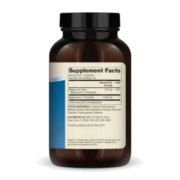 Dr. Mercola Magnesium Advanced, 30 Servings (90 Capsules), Dietary Supplement, Magnesium L-Threonate, Non-GMO