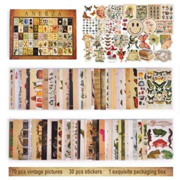 ANERZA 100 PCS Vintage Wall Collage Kit Aesthetic Pictures, Cottagecore Room Decor for Bedroom Poste...