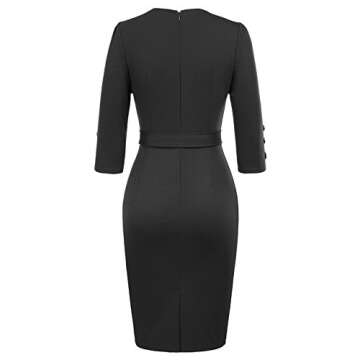 GRACE KARIN Summer Casual Business Wear Dress for Ladies M Black