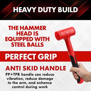 YIYITOOLS Dead Blow Hammer Set for Precise Impact