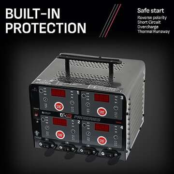 Schumacher Electric 4 Bank Battery Charger, Maintainer - Automatic Multi-Bank 6V / 12V Battery Tende...