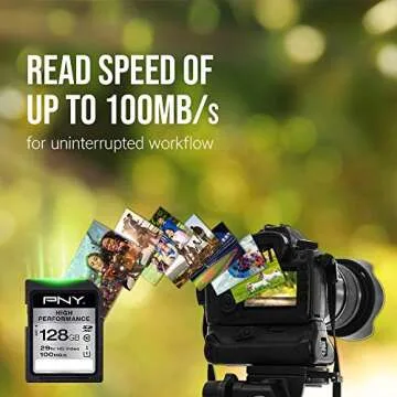 PNY 16GB High Performance Class 10 U1 SDHC Flash Memory Card - 85MB/s, Class 10, U1, Full HD, UHS-I, Full Size SD