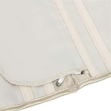 Zhitunemi Women's Satin Underbust Corset Bustier Waist Training Cincher Plus size Large Beige
