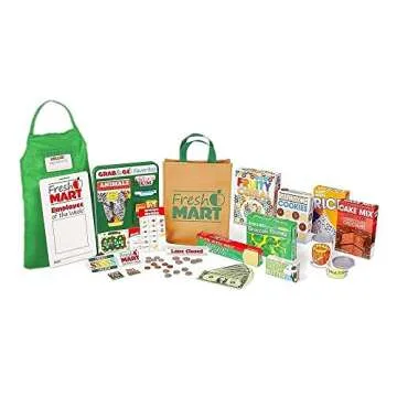 Melissa & Doug Toy Shopping Cart & Grocery Store Set