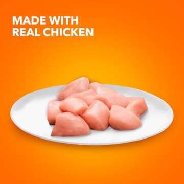 IAMS Perfect Portions Healthy Adult Grain Free Wet Cat Food Paté, Chicken Recipe, 2.6 oz. Easy Peel...