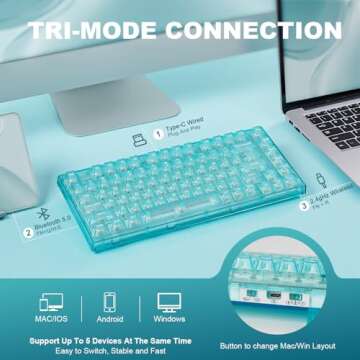 YUNZII X75 PRO Wireless Mechanical Gaming Keyboard