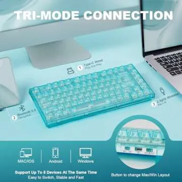 YUNZII X75 PRO Wireless Mechanical Gaming Keyboard