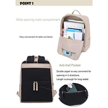 PAOIXEEL Lightweight PU Leather Fashion Backpack Purse