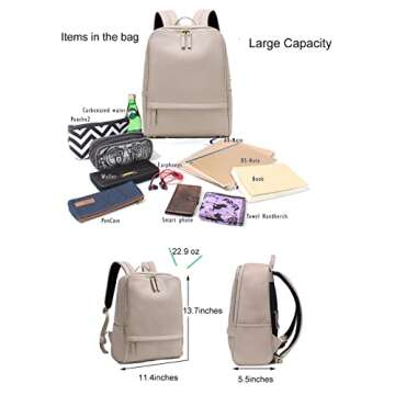 PAOIXEEL Lightweight PU Leather Fashion Backpack Purse