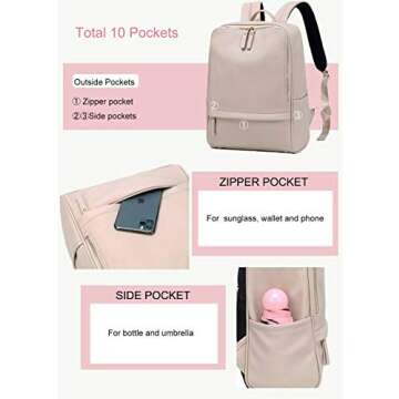 PAOIXEEL Lightweight PU Leather Fashion Backpack Purse