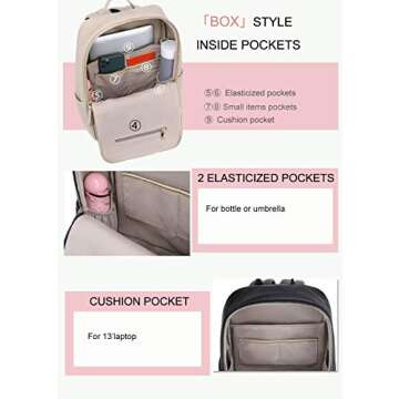 PAOIXEEL Lightweight PU Leather Fashion Backpack Purse