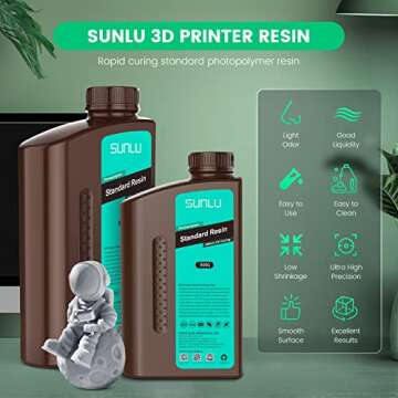 SUNLU 3D Printer Resin - 1kg Standard 3D Resin for LCD DLP SLA Printers