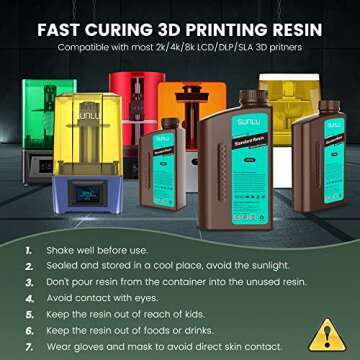 SUNLU 3D Printer Resin – Fast Curing, High Precision