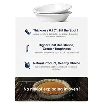 Buy LE TAUCI 9 inch Ceramic Pie Pans for Baking