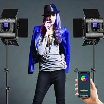GVM RGB LED Video Light, 800D Photography Lighting with APP Control, Video Light for YouTube Outdoor Studio, Led Panel Video Light (Not Include Stand)