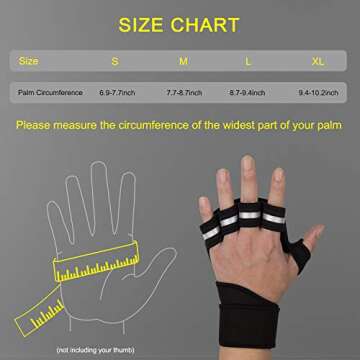 FREETOO Palm-Supporter Weight Lifting Gloves for Men, [Full-Palm Rubber Grip] [Powerful Neoprene Pad] Ventilated Gym Gloves with Stronger Wrist Wrap Support for Powerlifting, Pull Ups, Training