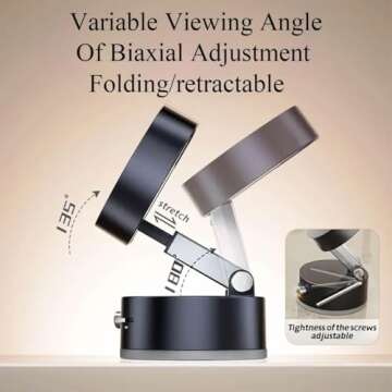 2025 New Vacuum Magnetic Suction Phone Holder, Upgraded Magnetic Suction Phone Mount, Foldable and Retractable Double-Sided Magnetic Phone Holder for All Phones (Black)