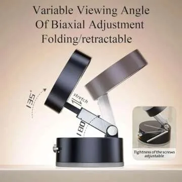 2025 New Vacuum Magnetic Suction Phone Holder, Upgraded Magnetic Suction Phone Mount, Foldable and Retractable Double-Sided Magnetic Phone Holder for All Phones (Black)