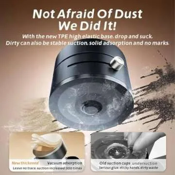 2025 New Vacuum Magnetic Suction Phone Holder, Upgraded Magnetic Suction Phone Mount, Foldable and Retractable Double-Sided Magnetic Phone Holder for All Phones (Black)