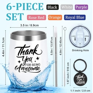 Thank You Gifts – 6 Pack Insulated Tumblers for All