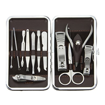 FakeFace Manicure Pedicure Nail Clippers Set - 12 Pcs