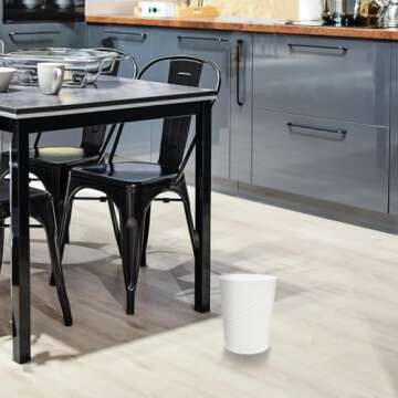 DAJITRE 1.8 Gallon Small Trash Can Wastebasket Recycling Bin Slim Profile for Compact Spaces Bathroo...