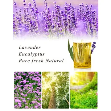 Viseeko Lavender Scented Candles - 100% Natural Soy & Cotton Wick