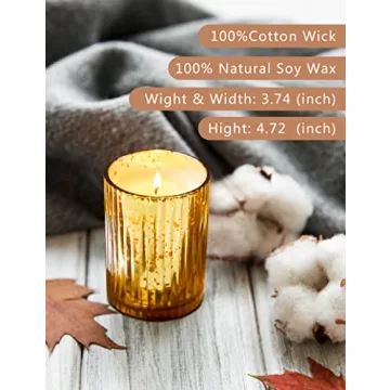 Viseeko Lavender Scented Candles - 100% Natural Soy & Cotton Wick