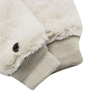 BOLLEY JOSS Women Girls Winter Warm Gloves Mittens Soft Faux Fur Wool Convertible Fingerless Gloves with Cover