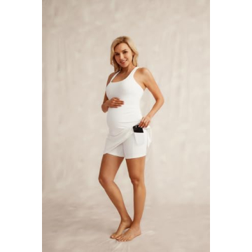 Maacie Maternity Tennis Dress with Shorts and Built-in Bra