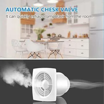 Hon&Guan 6'' Home Ventilation Fan Bathroom Garage Exhaust Fan Ceiling and Wall Mount Exhaust Fan for Kitchen/Bathroom, Super Silent, Strong Exhaust (High CFM) 150D