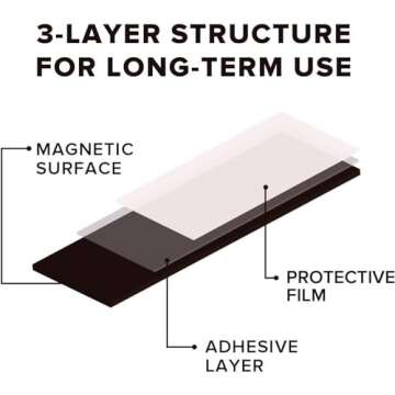 DIY Craft Magnetic Sheets with Adhesive Backing - 4x6" 10 Pack Adhesive Sheets for Magnetic Stickers...