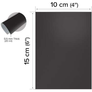 DIY Craft Magnetic Sheets with Adhesive Backing - 4x6" 10 Pack Adhesive Sheets for Magnetic Stickers and Photos - 100% Customizable