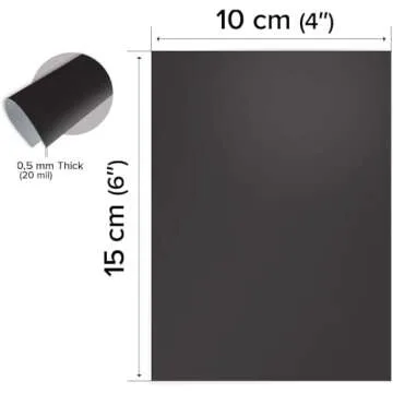 DIY Craft Magnetic Sheets with Adhesive Backing - 4x6" 10 Pack Adhesive Sheets for Magnetic Stickers and Photos - 100% Customizable