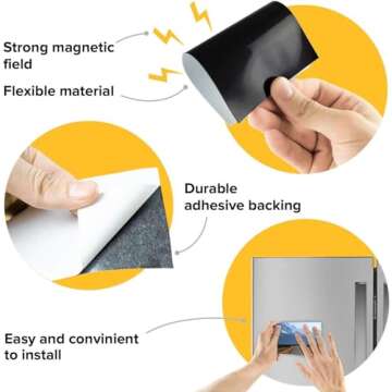 DIY Craft Magnetic Sheets with Adhesive Backing - 4x6" 10 Pack Adhesive Sheets for Magnetic Stickers and Photos - 100% Customizable