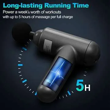 soieho Muscle Massage Gun Deep Tissue Percussion Massager, Handheld Deep Tissue Massager for Pain Relief, Massager with 32 Speeds, 4 Massage Heads & 4 Extra Massage Heads at The Bottom of The Box